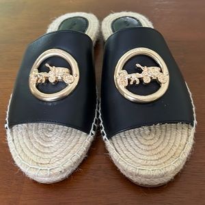 Coach espadrille slide ons